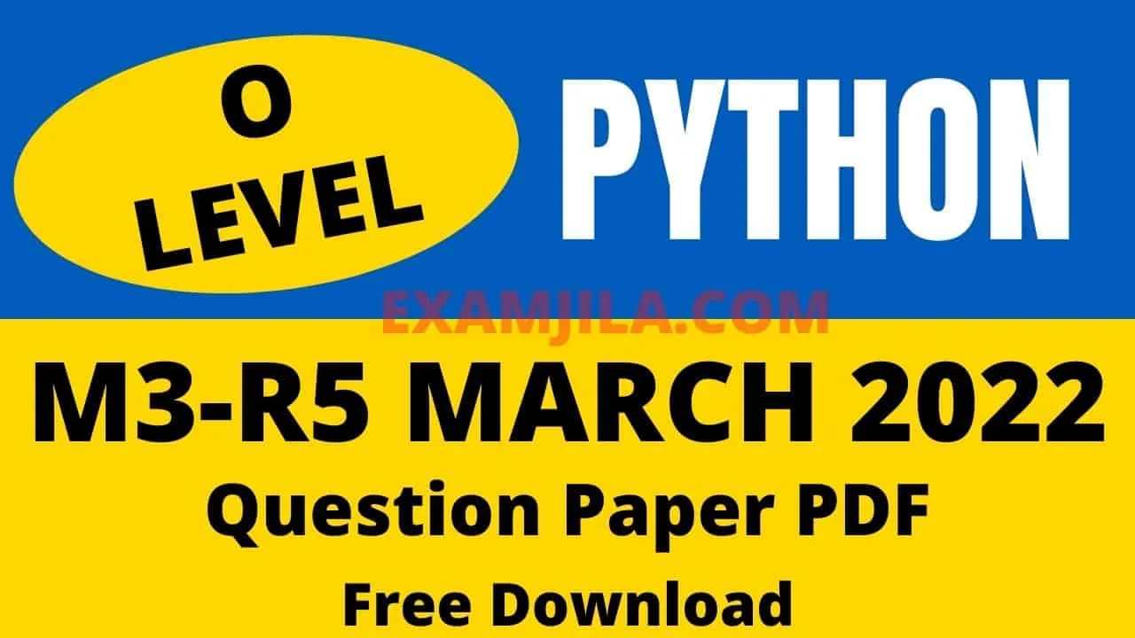 O Level Python programming Paper 2022